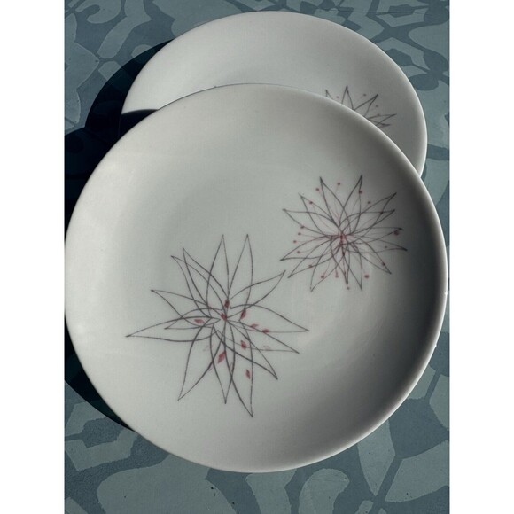 MCM CARIBE CASUALS "PINK FANCY" BREAD & BUTTER PLATES BY CARLOS MONTEZ Set Of 3 - Picture 5 of 7